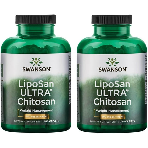Swanson Liposan Ultra Chitosan 500 mg 240 Cplts 2 Pack