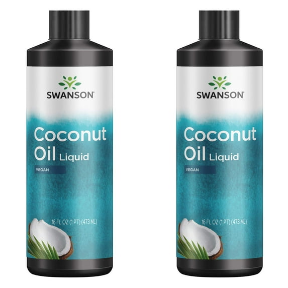 Swanson Liquid Coconut Oil 16 fl oz Liq 2 Pack