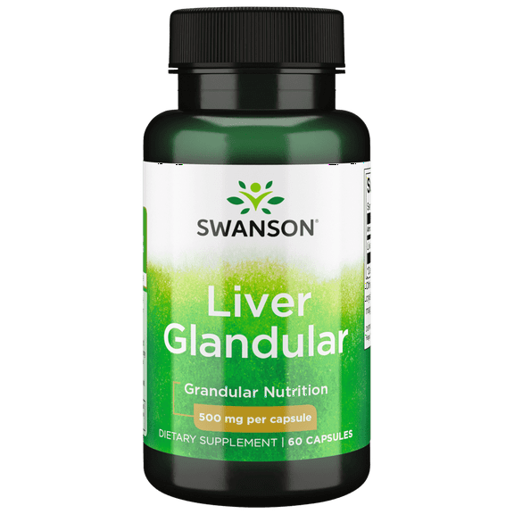 Swanson Liver Glandular 500 mg 60 Capsules