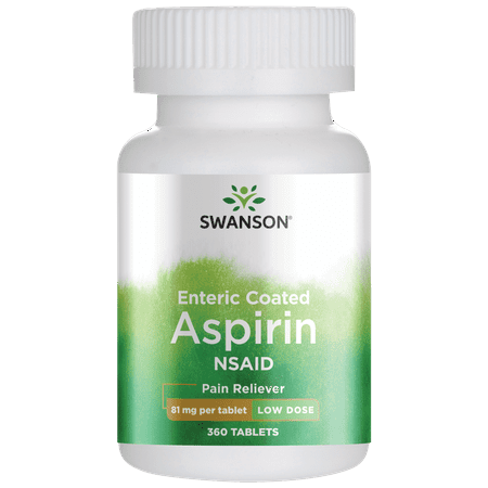 Swanson Low Dose Aspirin Enteric Coated 81 mg 360 Tablets