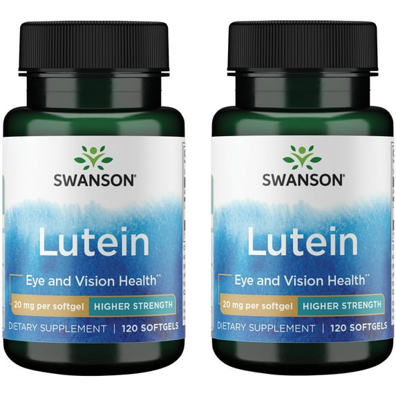 Swanson Lutein - Higher Strength 20 mg 120 Sgels 2 Pack