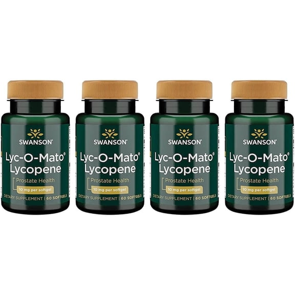Swanson Lyc-O-Mato Lycopene 10 Milligrams 60 Sgels (4 Pack)