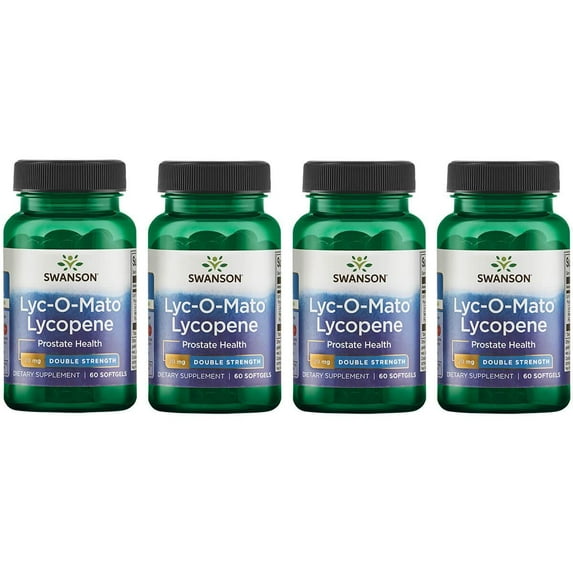 Swanson Lyc-O-Mato Lycopene - Double Strength 20 mg 60 Sgels 4 Pack