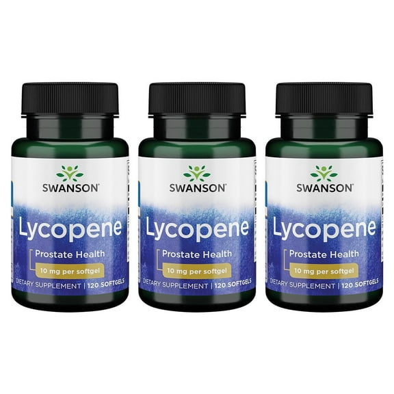 Swanson Lycopene 10 mg 120 Sgels 3 Pack