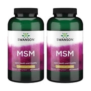 Swanson MSM - Essential Minerals Promoting Mobility & Joint Health Support - Helps to Maintain Connective Tissue Health Including Cartilage, Collagen, Hair - 240 Capsules, 1000mg Each 2 Bottles