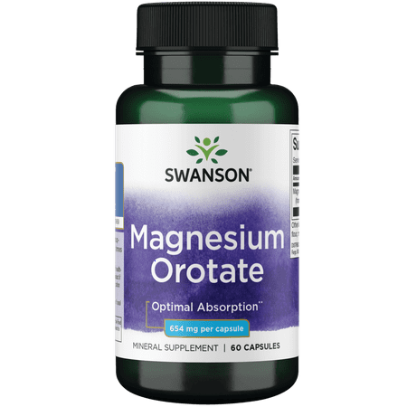Swanson Magnesium Orotate 40 mg 60 Capsules