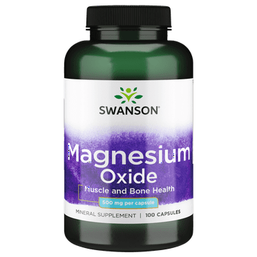 Swanson Magnesium Oxide 500 mg 100 Caps