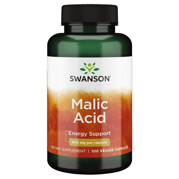 Swanson Malic Acid 600 mg 100 Veggie Capsules