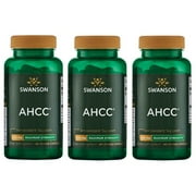 Swanson Maximum Strength AHCC - Promoting Advanced Immune Support - Natural Supplement Aiding NK Cells & Liver Support - 60 Veggie Capsules, 500mg Each 3 Pack