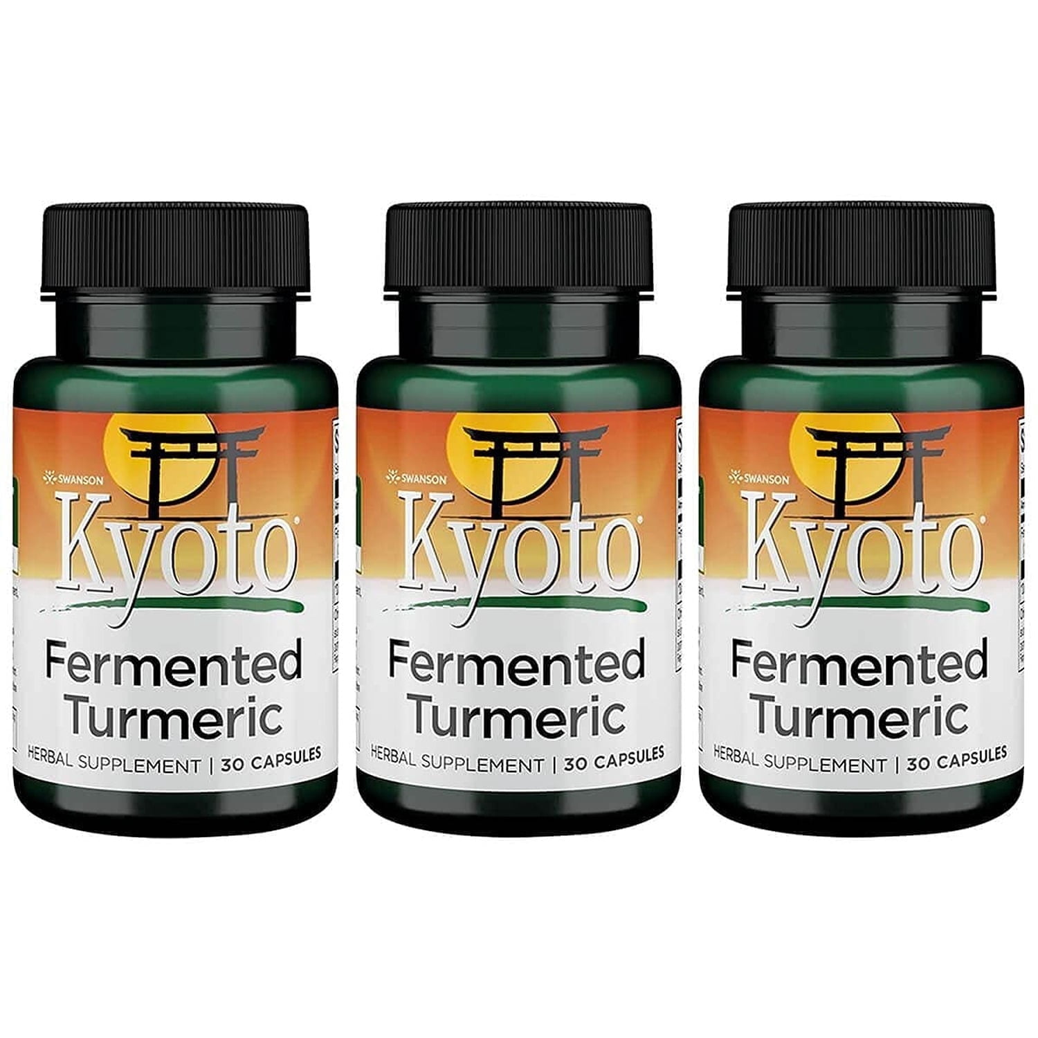 Swanson Maximum Strength Fermented Turmeric 760 Milligrams 30 Capsules (3 Pack)