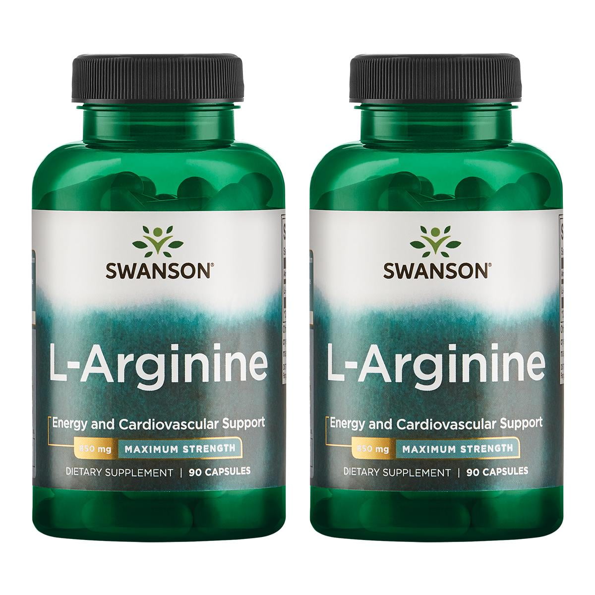Swanson Maximum Strength LArginine 850 mg 90 Caps 2 Pack