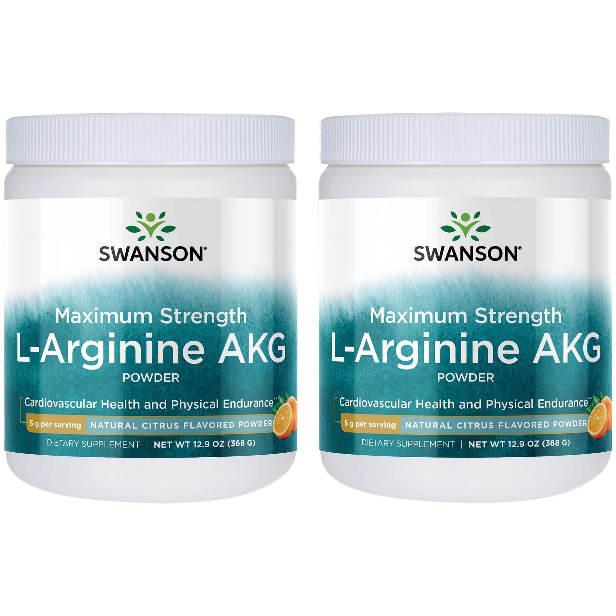 Swanson Maximum Strength LArginine Akg Powder Natural Citrus