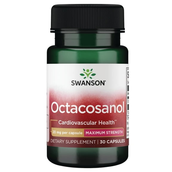 Swanson Maximum-Strength Octacosanol 20 Milligrams 30 Capsules