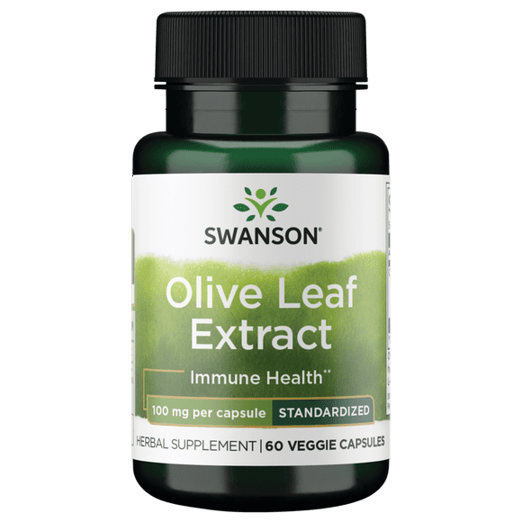 Swanson Maximum Strength Olive Leaf Extract 100 mg 60 Veggie Capsules