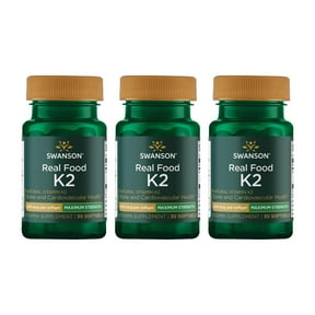 Swanson Maximum Strength Vitamin K2 (Menaquinone-7)-Vitamin Supplement Supporting Cardiovascular and Bone Health-Made from Japanese Natto to Help Regulate Calcium (30 Softgels, 200mcg Each) 3 Pack