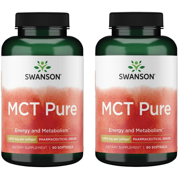 Swanson Mct Pure - Pharmaceutical Grade 1,000 mg 90 Sgels 2 Pack