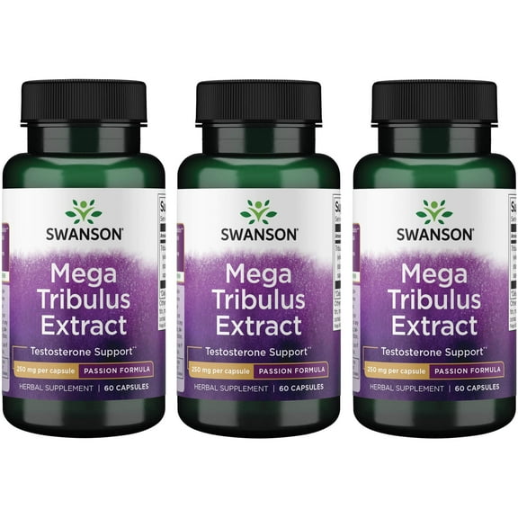 Swanson Mega Tribulus Extract 250 mg 60 Caps 3 Pack