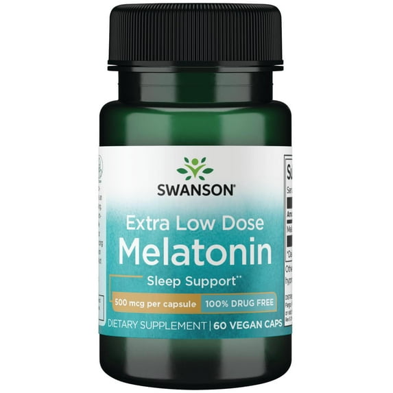 Swanson Melatonin 500 Mcg 60 Veggie Capsules