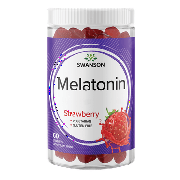Swanson Melatonin Gummies - Strawberry 2.5 mg 60 Gummies