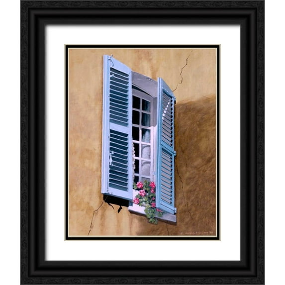 Swanson, Michael 26x32 Black Ornate Wood Framed with Double Matting Museum Art Print Titled - Mediterranean Sunlight