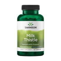 Swanson Milk Thistle (Standardized) - Herbal Liver Support Supplement w/ 80% Silymarin - Natural Formula Helping to Maintain Overall Health & Wellbeing - (120 Capsules)