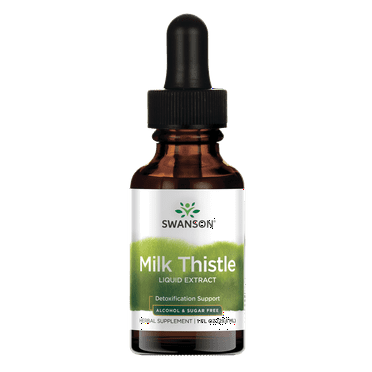 Swanson Milk Thistle Liquid Extract (Alcohol- and Sugar-Free) 1 fl oz Liquid