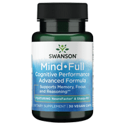Swanson Mind Full Cognitive Performance Advanced Formula 30 Vegan Caps