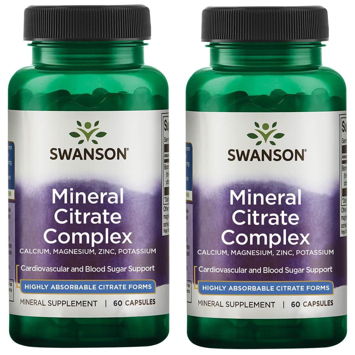 Swanson Mineral Citrate Complex Calcium, Magnesium, Zinc, Potassium 2