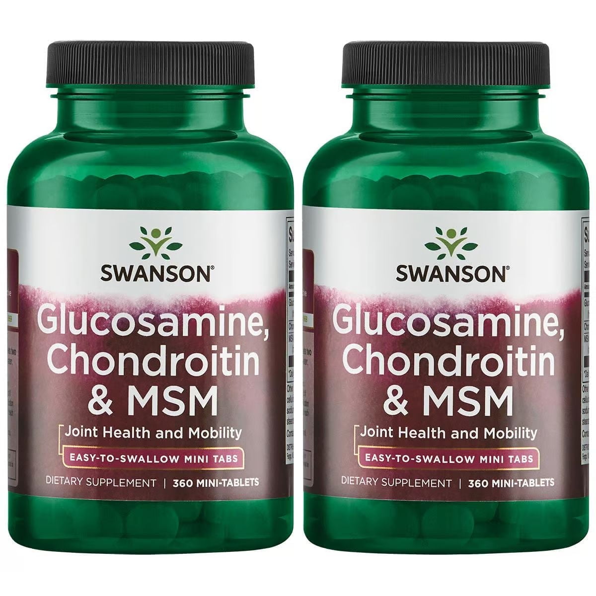Swanson Glucosamine, Chondroitin & Msm - Mini Tabs 360 Tabs 2 Pack
