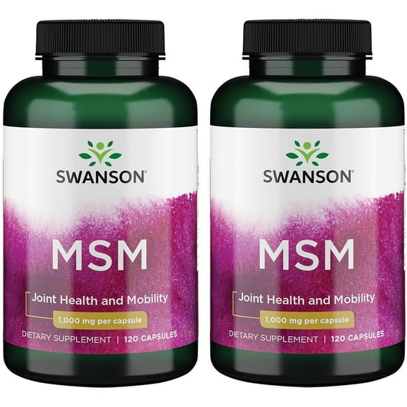 Swanson Msm 1,000 mg 120 Caps 2 Pack