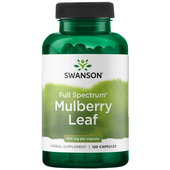 Swanson Mulberry Leaf Capsules, 500 mg, 120 Count