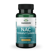 Swanson NAC N-Acetyl Cysteine, Helps Replenish Glutathione To Support Liver & Cellular Health, 100 Capsules