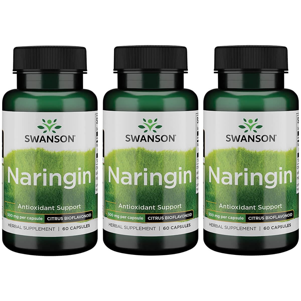Swanson Naringin Citrus Bioflavonoid 500 mg 60 Caps 3 Pack