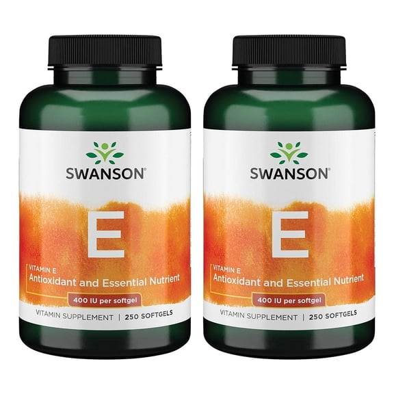 Swanson Natural Vitamin E 400 Iu (268 Milligrams) 250 Sgels (2 Pack)
