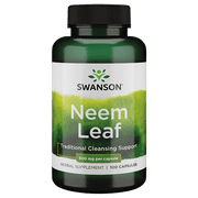 Swanson Neem Leaf Capsules, 500 mg, 100 Count