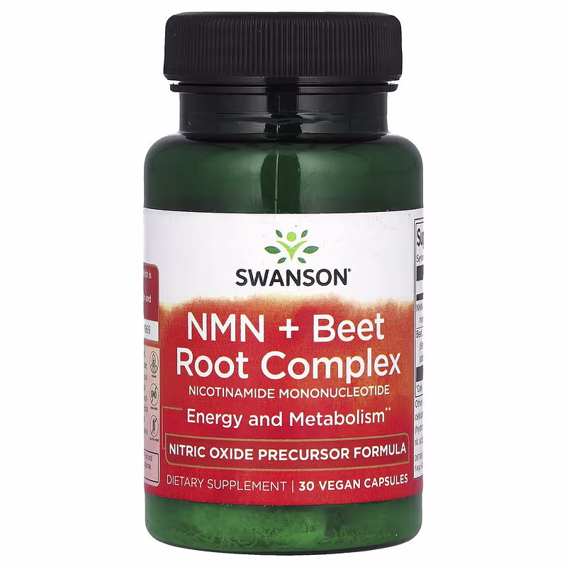 Swanson, NMN + Beet Root Complex, 30 Vegan Capsules