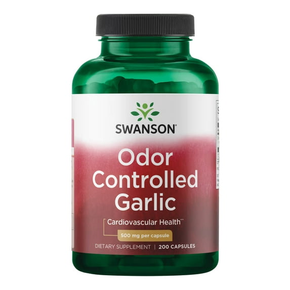Swanson Odor-Controlled Garlic 500 mg 200 Capsules