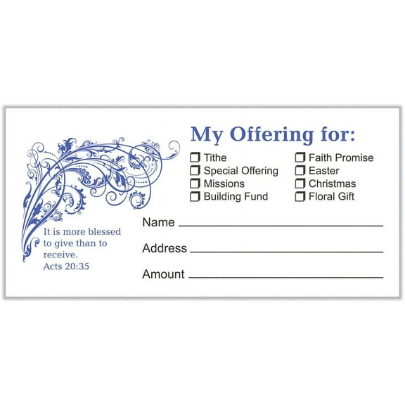 Swanson Offering Envelopes 100 CT Blessed to Give (Other)