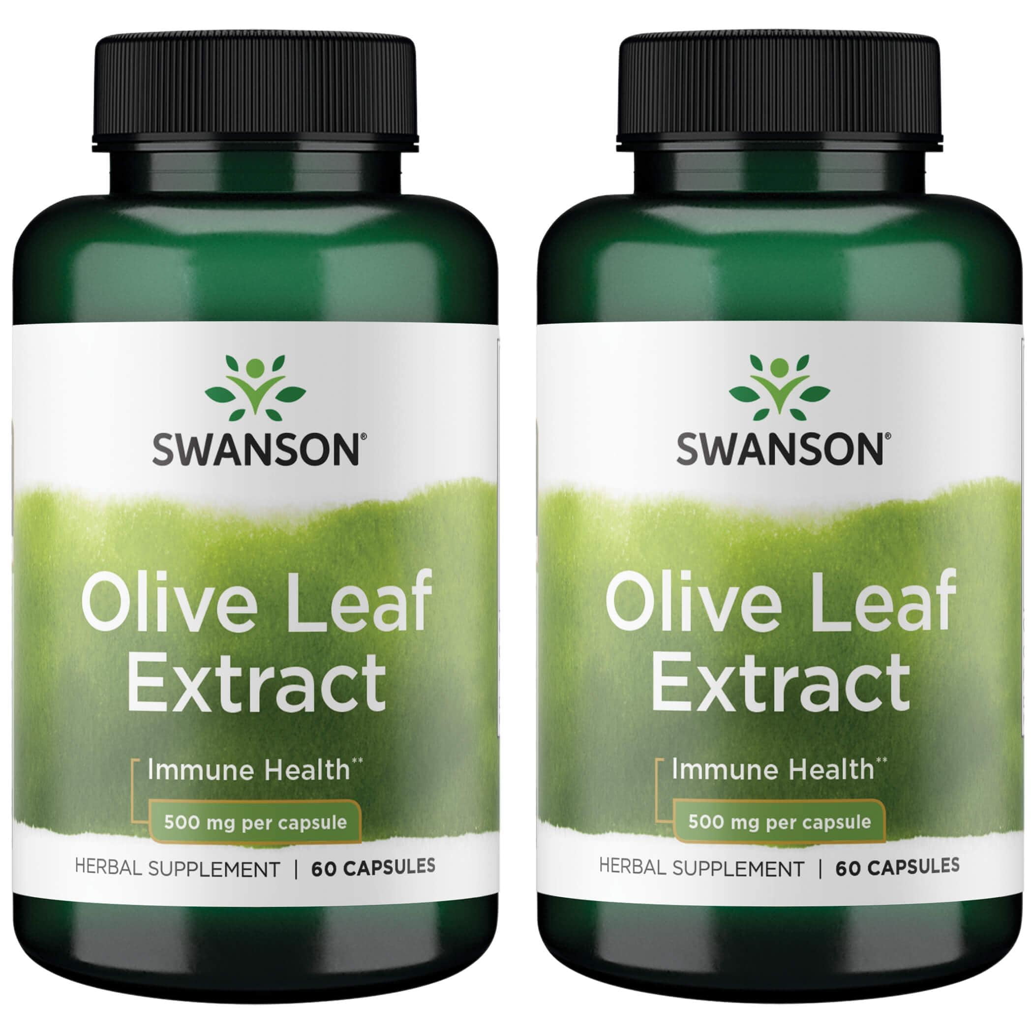 Swanson Olive Leaf Extract 500 mg 60 Caps 2 Pack
