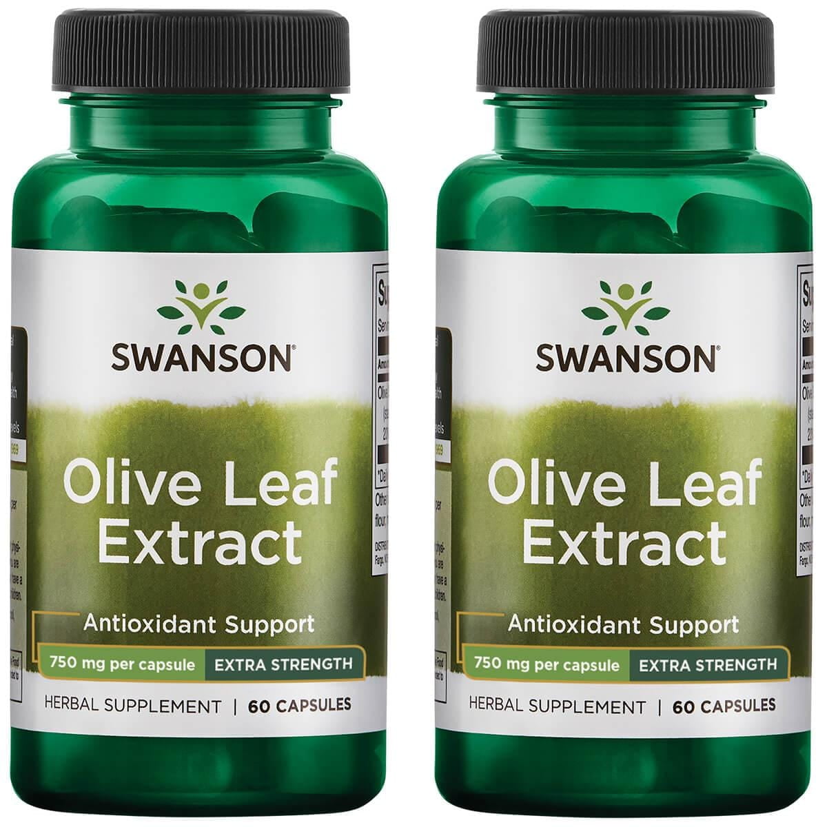 Swanson Olive Leaf Extract - Extra Strength 750 mg 60 Caps 2 Pack ...