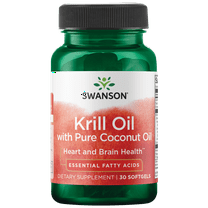 Swanson Omega-3 Krill Oil with Pure Coconut Oil - Featuring Rimfrost 30 Softgels