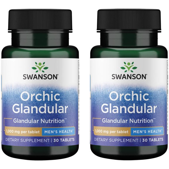 Swanson Orchic Glandular - Men's Health 1,000 mg 30 Tabs 2 Pack