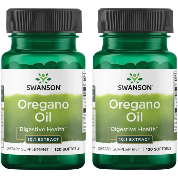 Swanson Oregano Oil 10:1 Extract - Natural Supplement Promoting Digestive Health & Respiratory Support - Supports Gastrointestinal System & Urinary Tract Health - (120 Softgels, 150mg Each) (2 Pack)