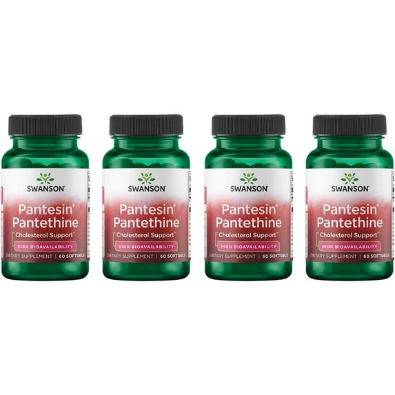 Swanson Pantesin Pantethine 300 mg 60 Sgels 4 Pack