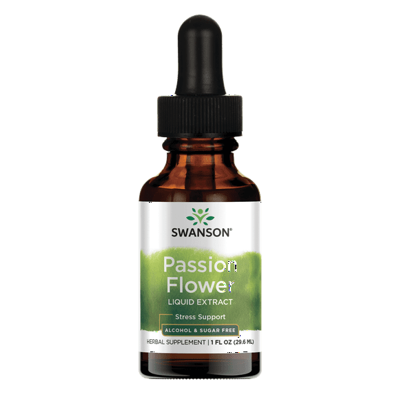 Swanson Passion Flower Liquid Extract (Alcohol- and Sugar-Free) 1 fl oz Liquid