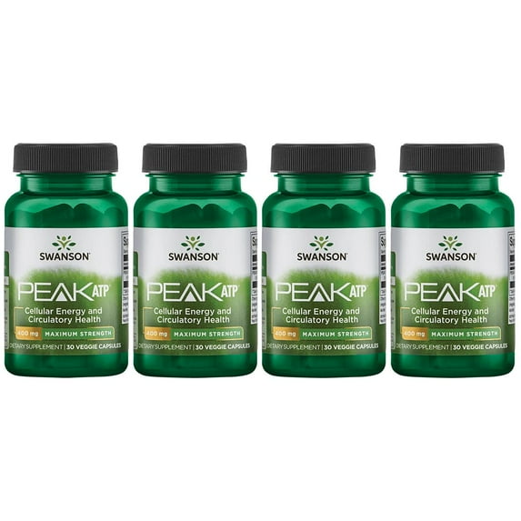 Swanson Peak Atp - Maximum Strength 400 mg 30 Veg Caps 4 Pack