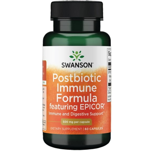 Swanson Postbiotic Immune Formula Featuring Epicor 500 mg 60 Caps