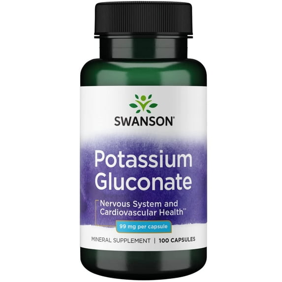 Swanson Potassium Gluconate 99 mg 100 Capsules
