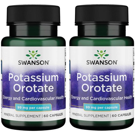 Swanson Potassium Orotate 99 mg 60 Caps 2 Pack