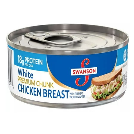 Swanson Premium White Chunk Chicken Breast in Water - 4.5oz (Pack of 3)